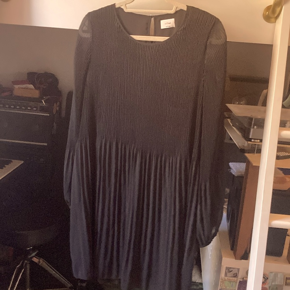 Wilfred Black Long Sleeve Bishop Sundress